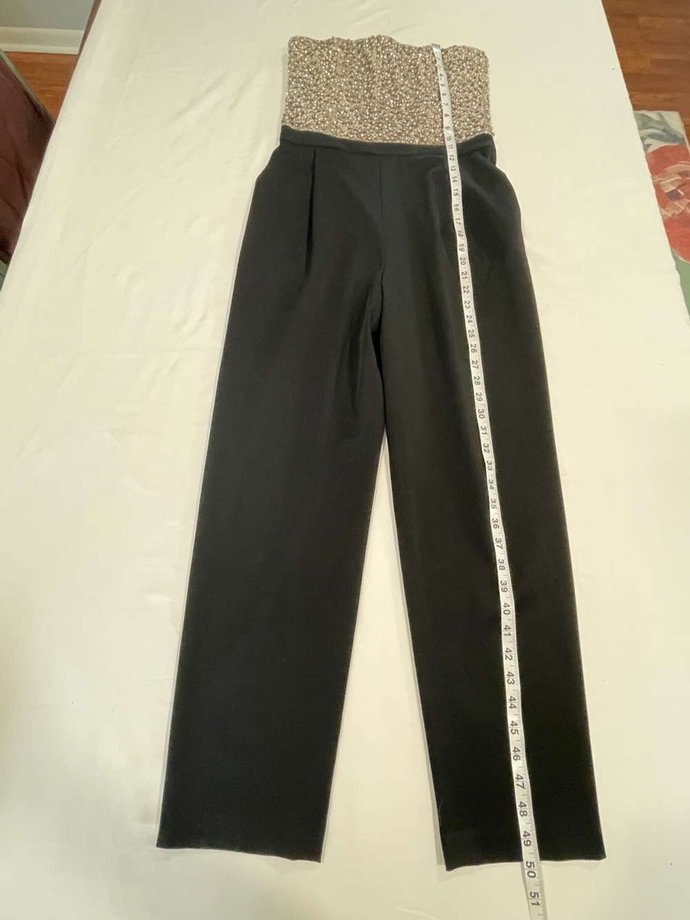 Alice + Olivia | NWT | Jeri Rhinestone Embellished Strapless Jumpsuit | 8 - Picture 6 of 12